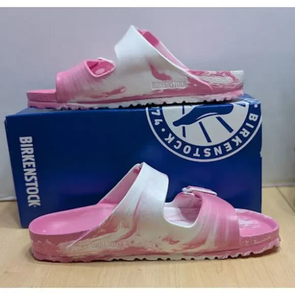 Birkenstock Arizona EVA Multi Pink & White Waterproof Sandals Womens 10 EU41 NIB - Picture 8 of 13